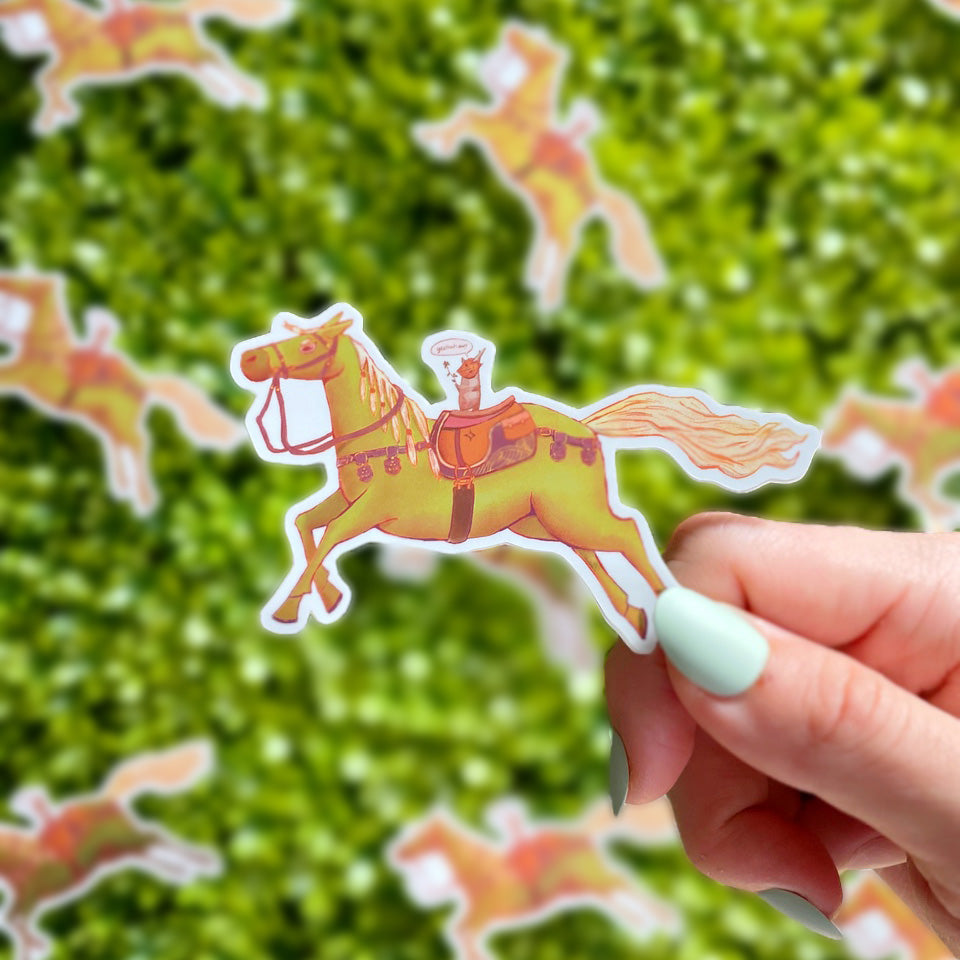 Golden Horse Sticker