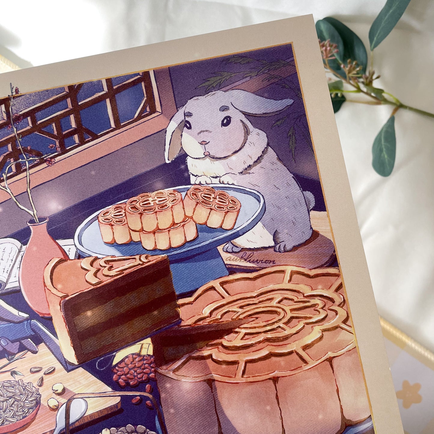 Mooncake Tea Party Art Print