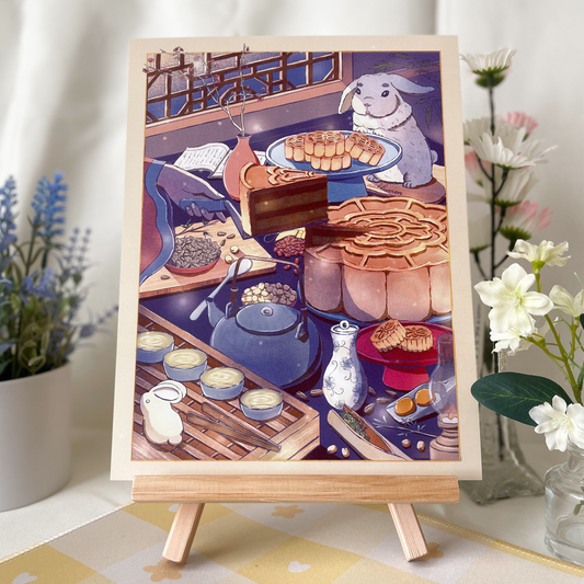 Mooncake Tea Party Art Print