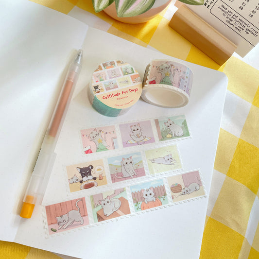 Cattitude Stamp Washi